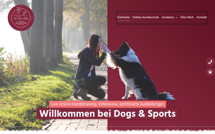 Screenshot of dogsandsports.de