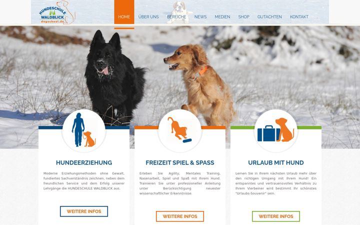 Screenshot of dogschool.de
