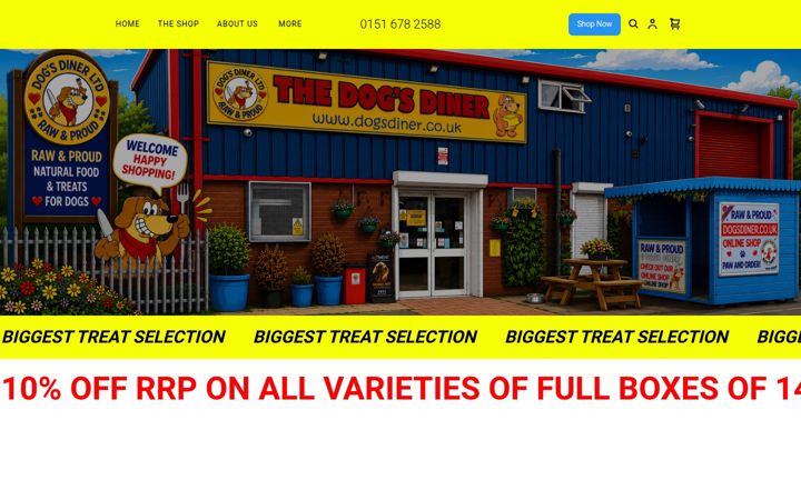 Screenshot of dogsdiner.co.uk