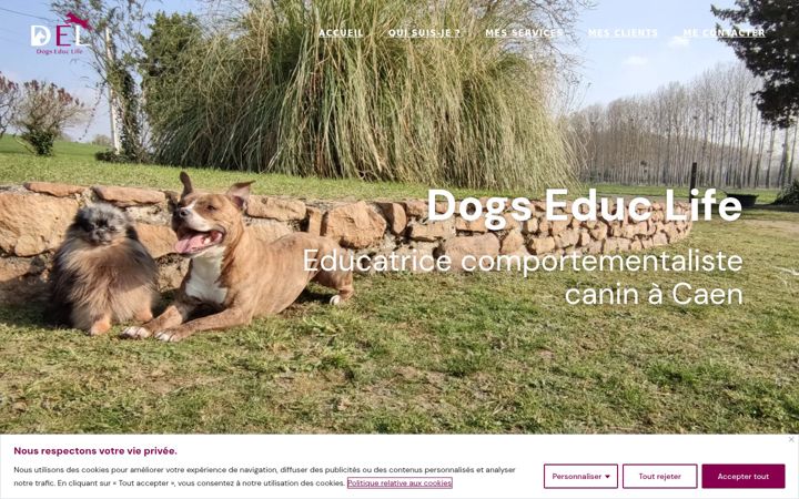 Екранна снимка на dogseduclife.fr