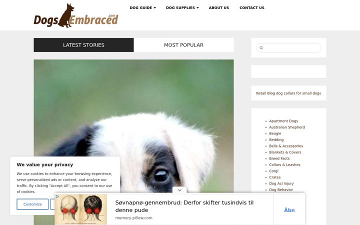 Screenshot of dogsembraced.com