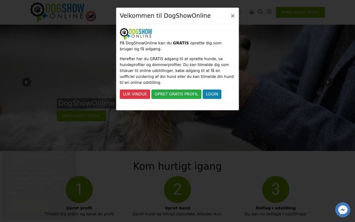 Snímek obrazovky dogshowonline.dk