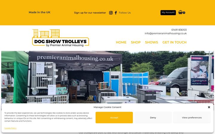 Screenshot of dogshowtrolleys.com
