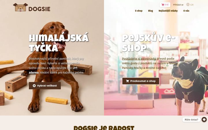 Screenshot of dogsie.cz