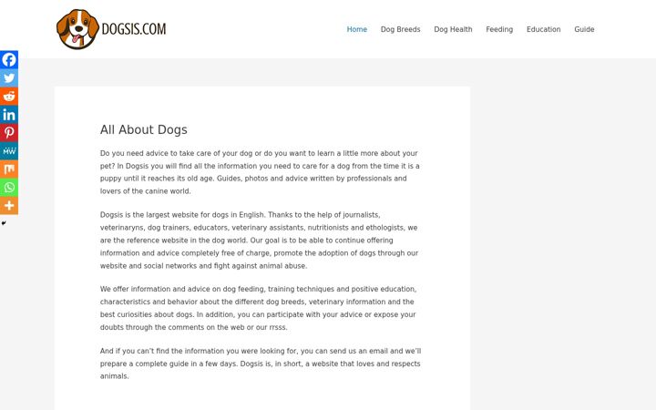 Screenshot of dogsis.com