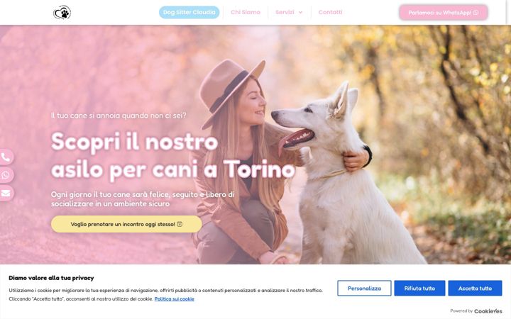 Captura de pantalla de dogsitterclaudiatorino.it