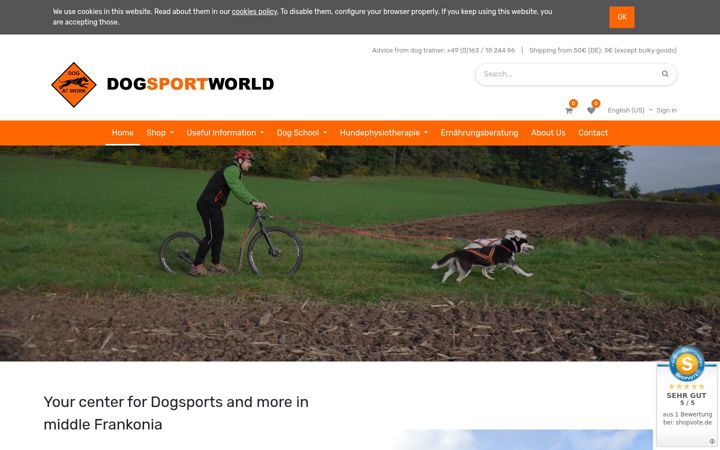Skærmbillede af dogsportworld.de