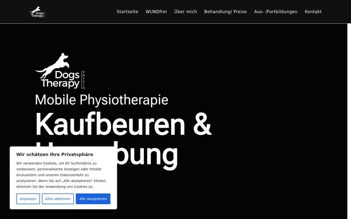 Skærmbillede af dogstherapy-physio.de