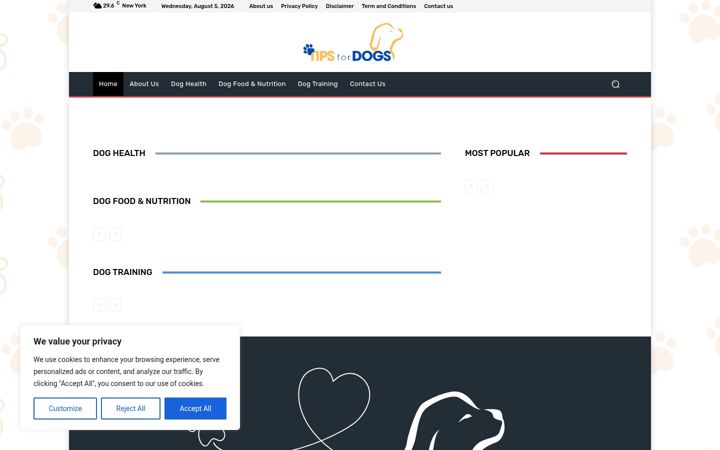 Screenshot of dogstip.com