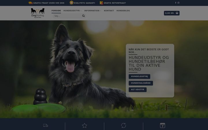 Screenshot of dogstyling.dk