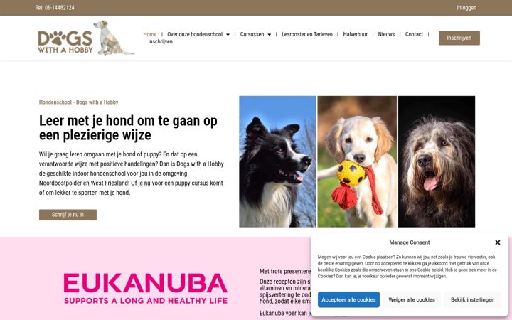 Screenshot of dogswithahobby.nl