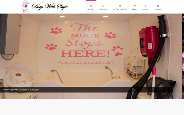 Screenshot of dogswithstylegrooming.co.uk