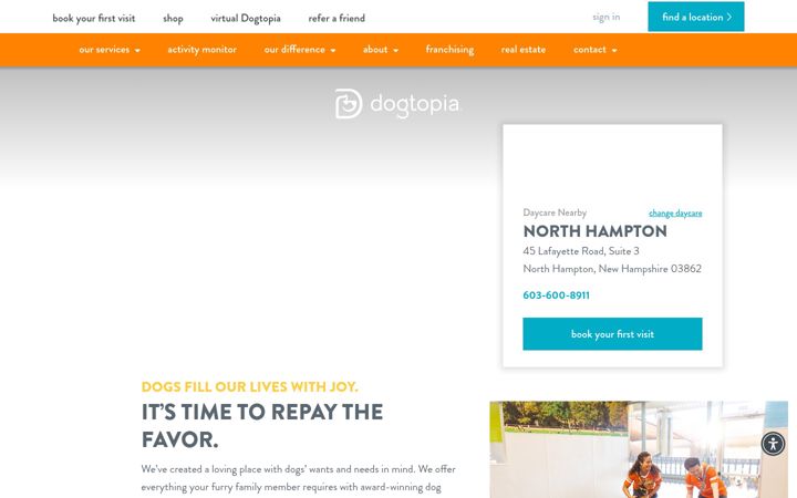 Screenshot of dogtopia.com