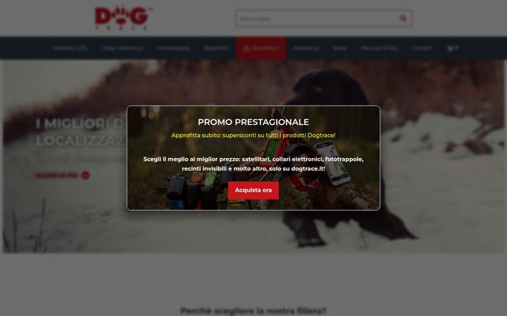 Captura de pantalla de dogtrace.it