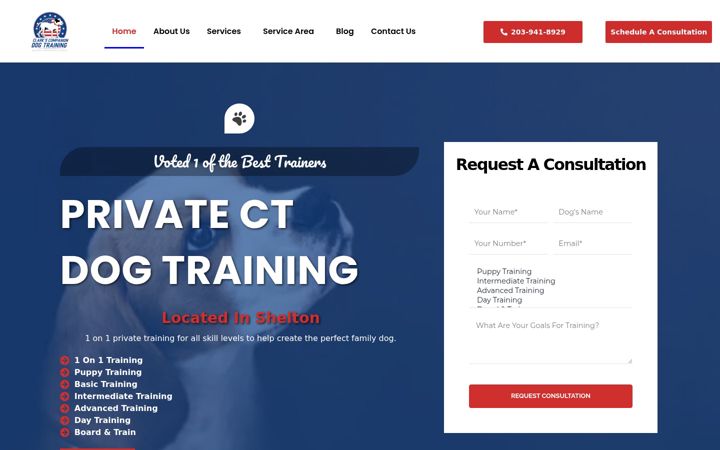 Screenshot of dogtraininginct.com