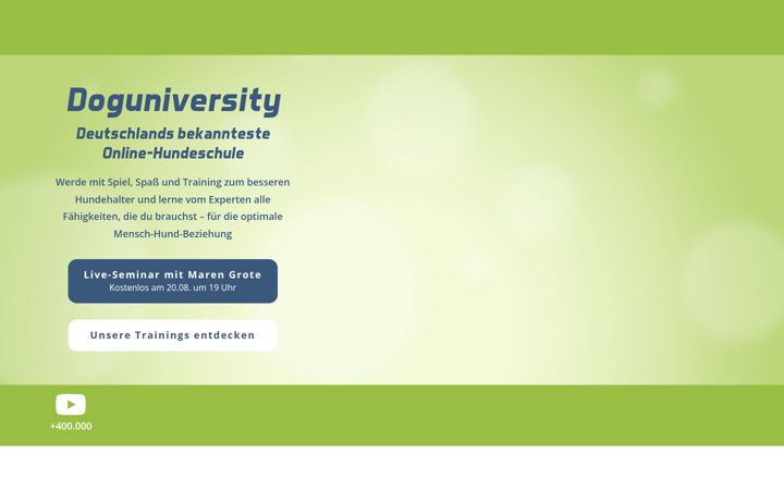 Skærmbillede af doguniversity.de