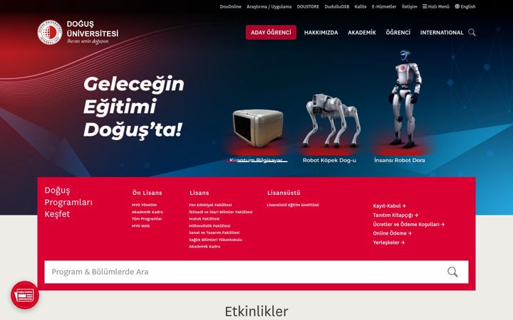 Screenshot of dogus.edu.tr
