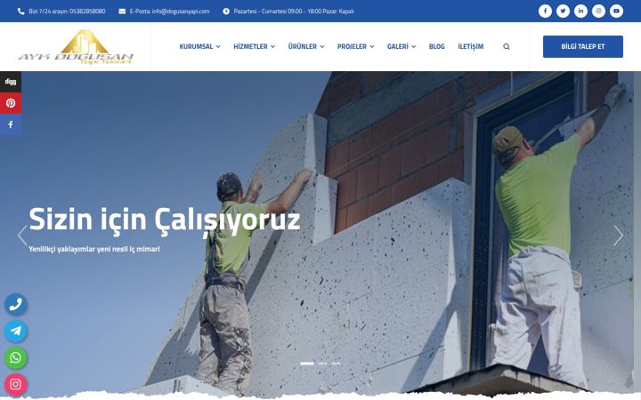 Screenshot of dogusanyapi.com
