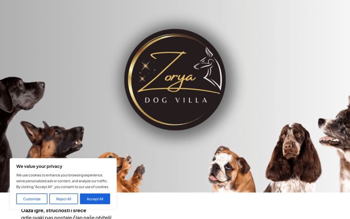 Screenshot of dogvillazorya.com
