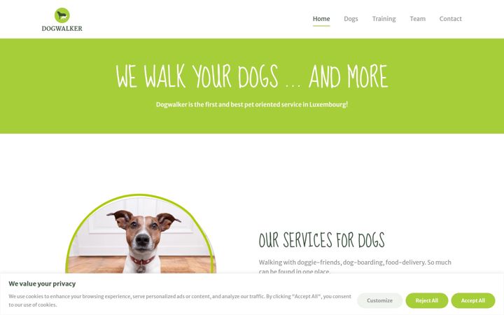 Screenshot of dogwalker.lu