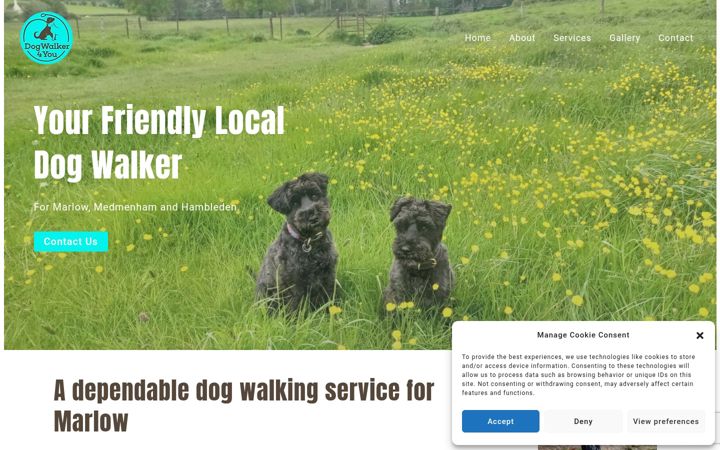 Screenshot of dogwalker4you.co.uk