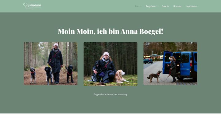Skærmbillede af dogwalking-annaboegel.de
