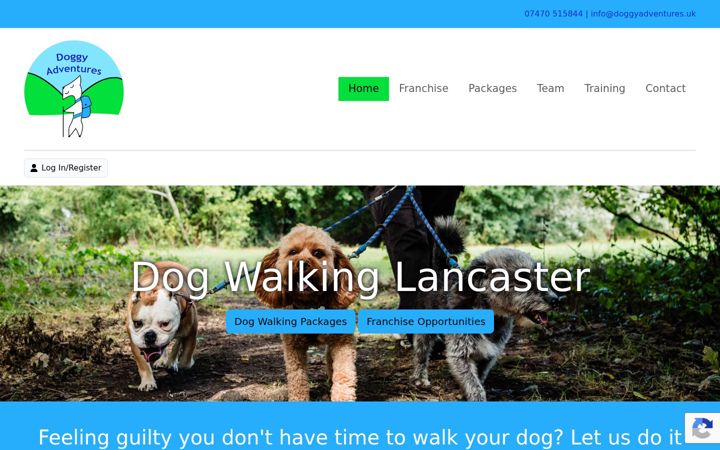 Screenshot of dogwalkinglancaster.co.uk
