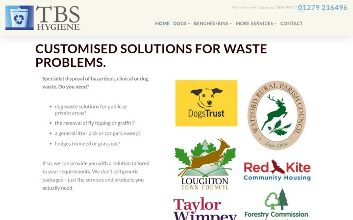 Screenshot of dogwastecollection.co.uk