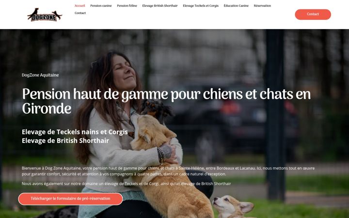 Screenshot of dogzone-aquitaine.fr