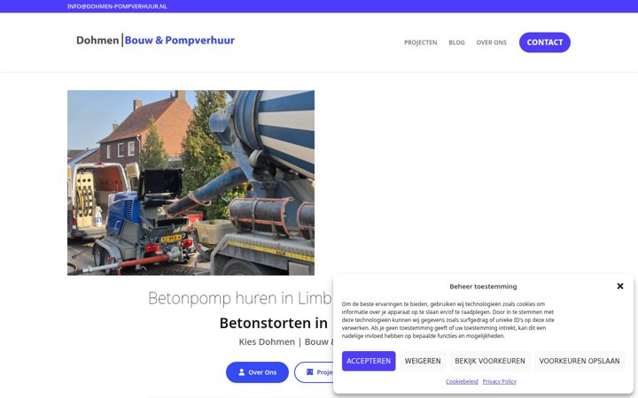 Screenshot of dohmen-pompverhuur.nl