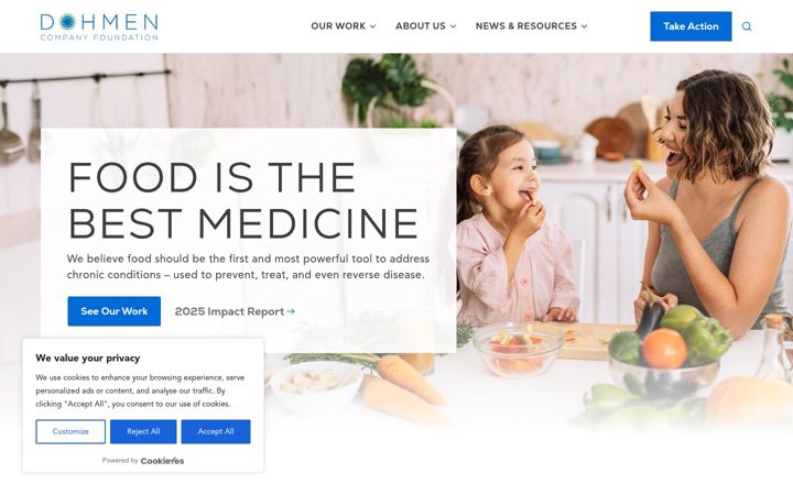 Screenshot of dohmencompanyfoundation.org