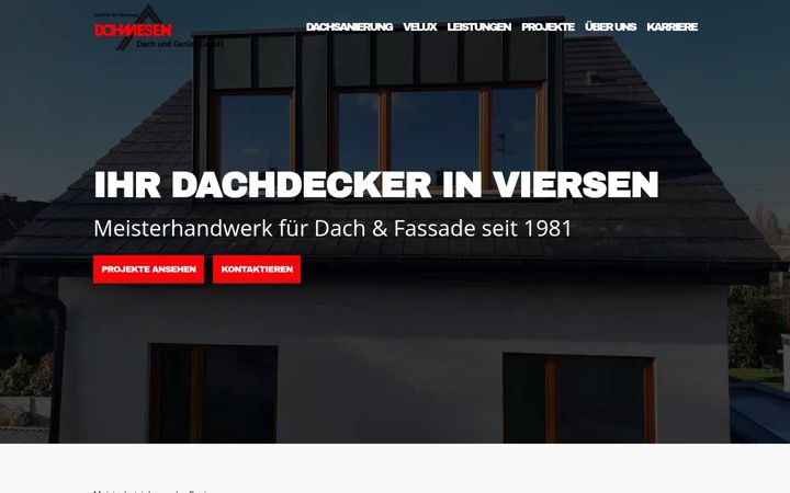 Screenshot of dohmesen-dach.de