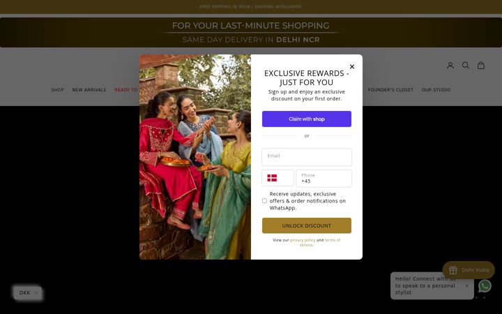 Screenshot von dohrindia.com