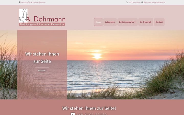 Zrzut ekranu dohrmann-beerdigung.de