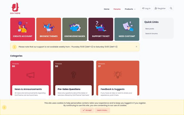 Screenshot of dohtheme.com