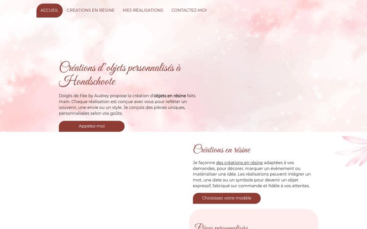 Screenshot of doigtsdefeebyaudrey.fr