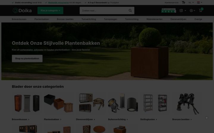 Captura de pantalla de doika.nl