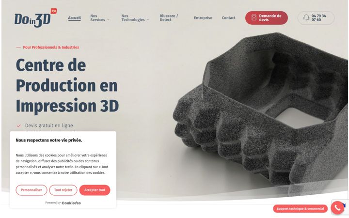 Screenshot of doin3d.fr