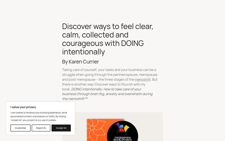 Screenshot of doingintentionally.com