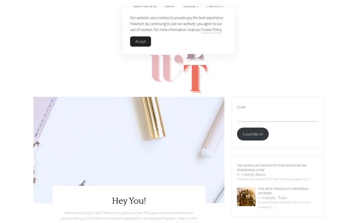 Screenshot of doinglifewithtiffany.com