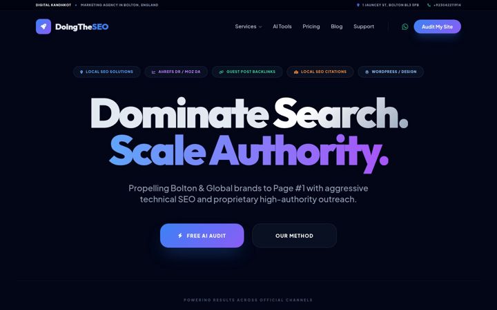 Screenshot of doingtheseo.com