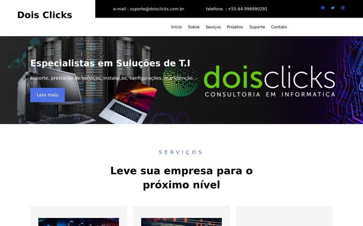 Screenshot of doisclicks.com.br
