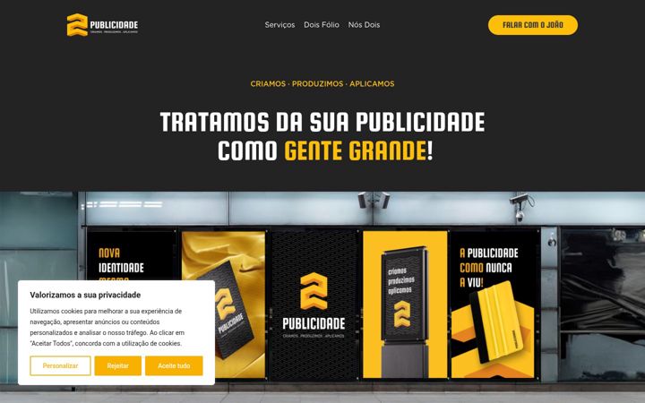 Screenshot of doispublicidade.pt