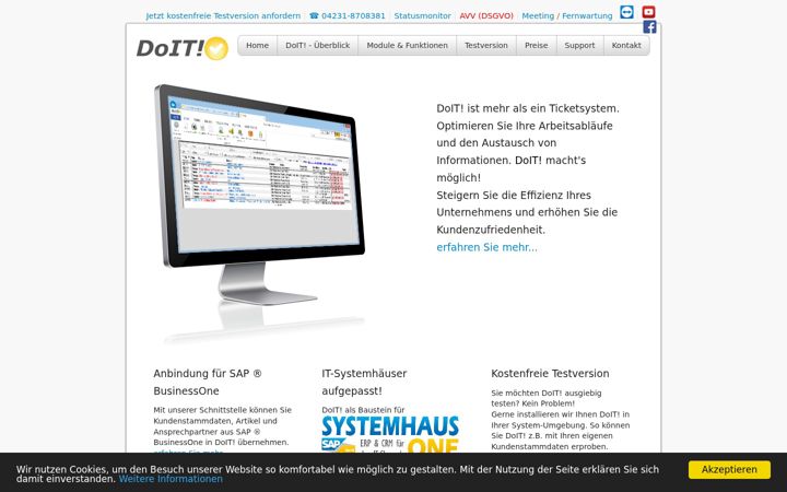 Screenshot of doit-ticket.de