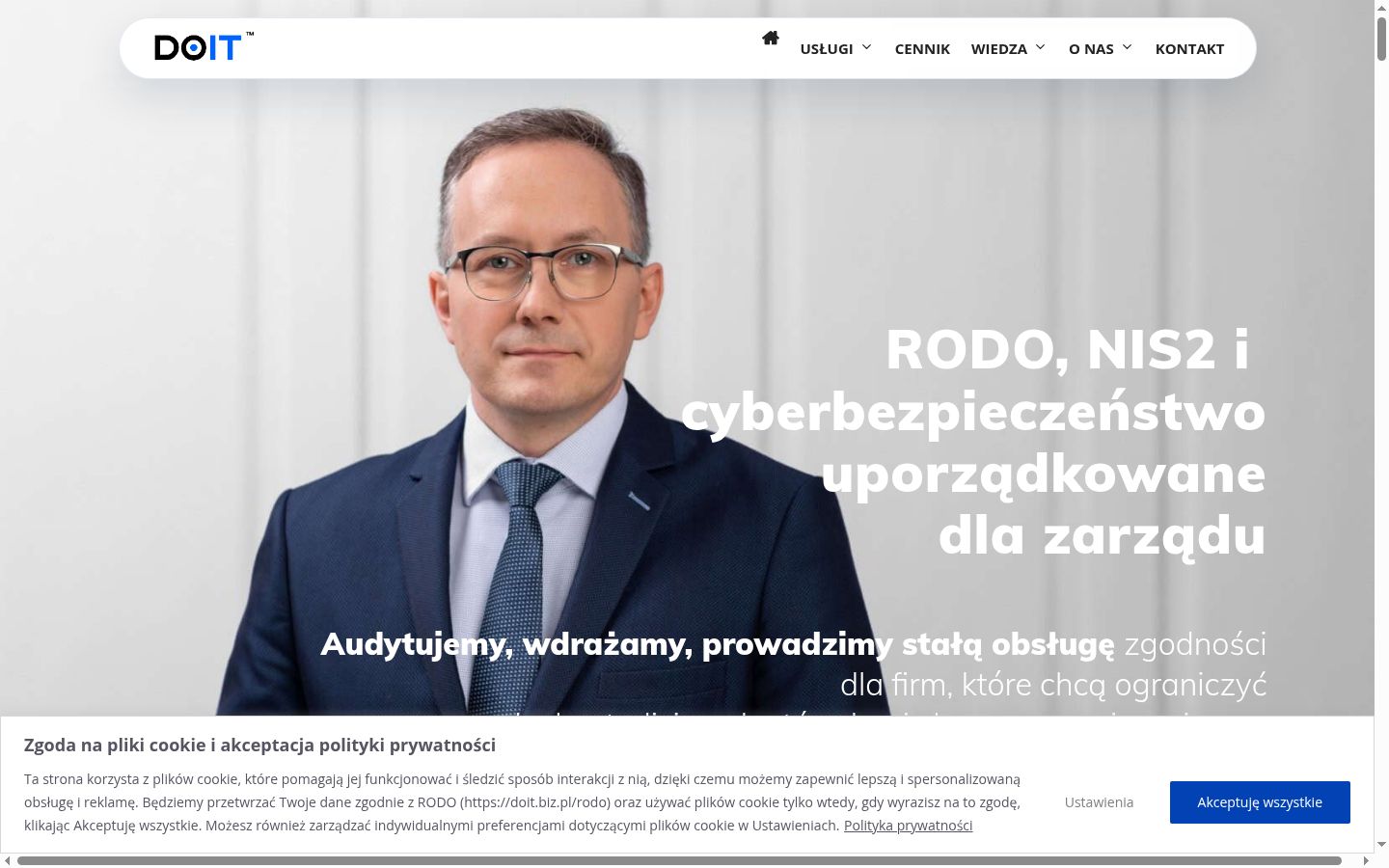 Snimka zaslona bannera za privolu prikazanog prije bilo kakve interakcije