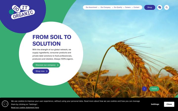 Screenshot of doitorganic.com