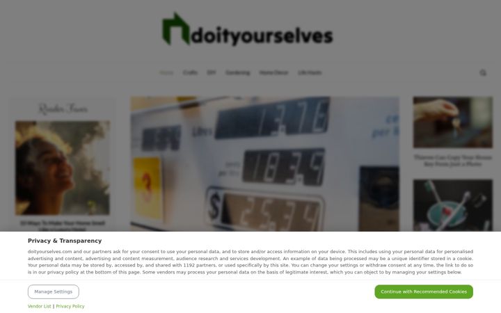 Snímek obrazovky doityourselves.com
