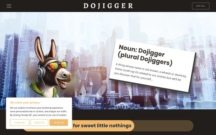 Screenshot of dojigger.co.uk