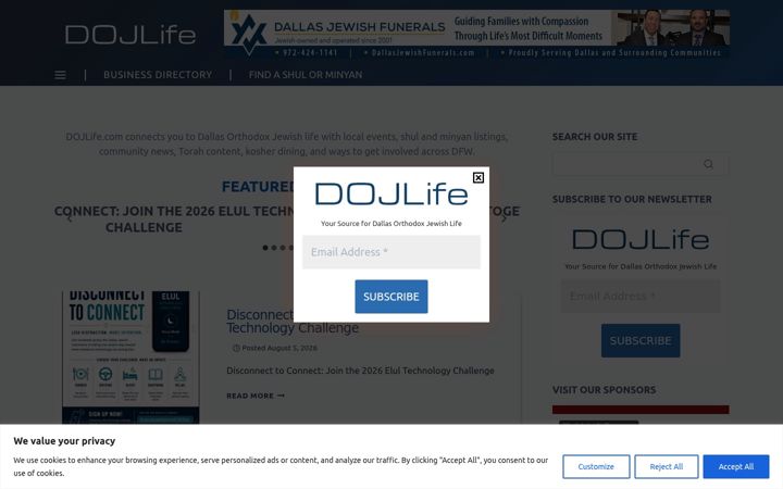 Screenshot of dojlife.com