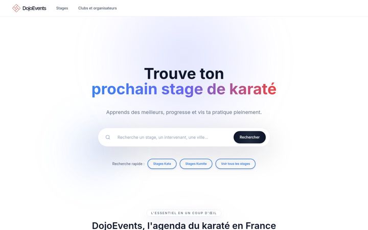 Screenshot of dojoevents.fr